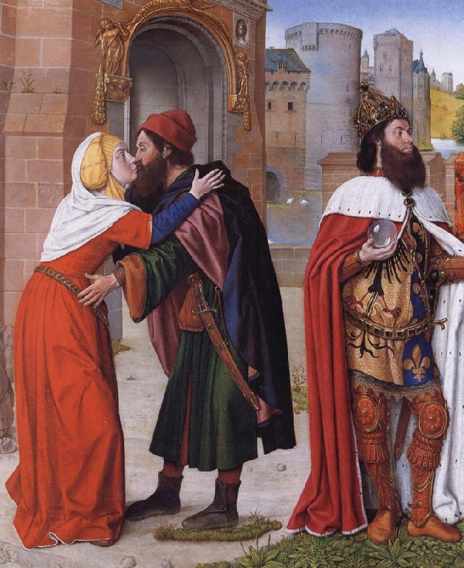 Master of Moulins The Meeting of Saints Joachim and Anne at the Golden Gate